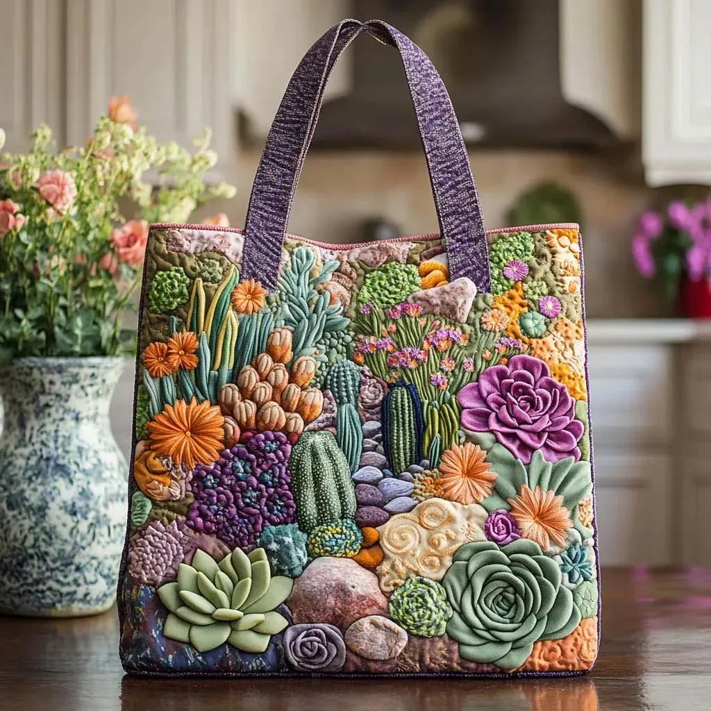 Handcrafted Bag - Garden of Succulents