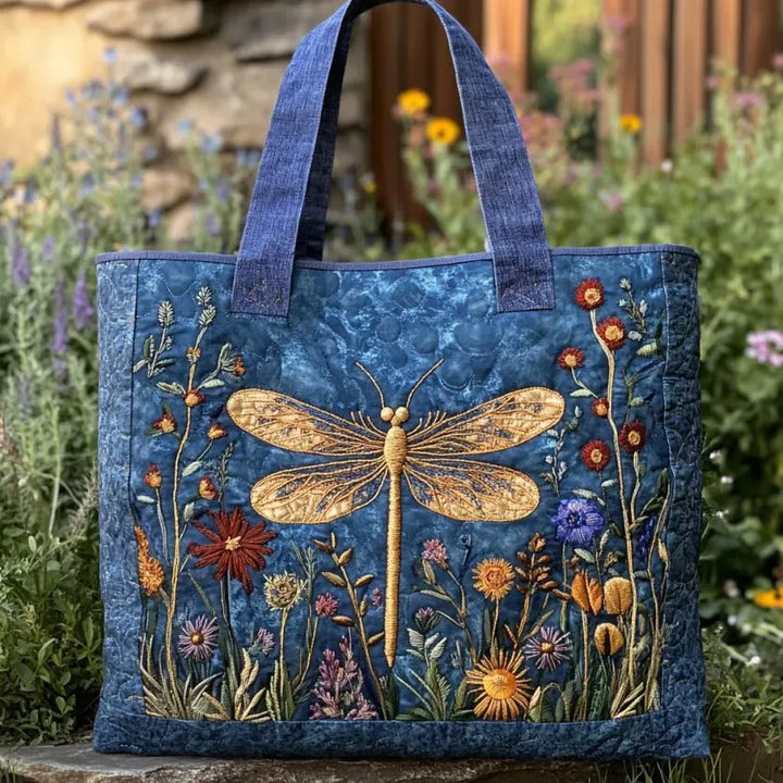 Padded Pouch - Golden Dragonfly