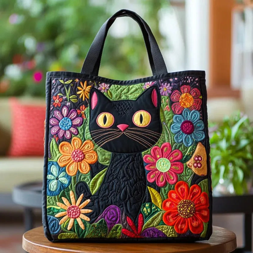 Padded Pouch - Enchanted Black Cat