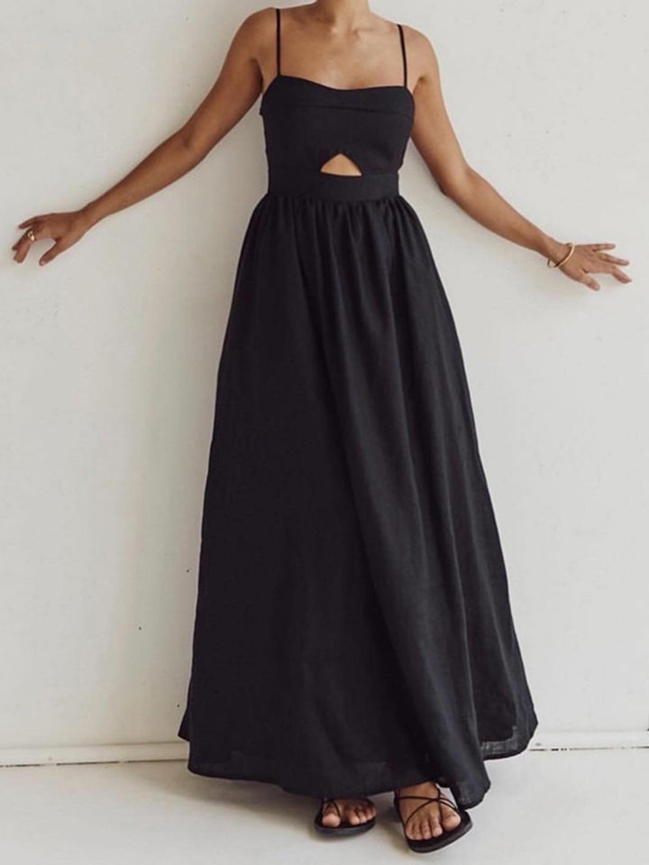 Damen Ärmelloses Maxi-Kleid mit Ausschnitten und Taschen
