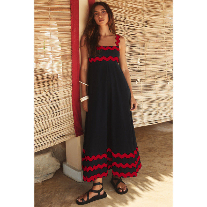 Bettina | Damen Maxikleid mit quadratischem Ausschnitt und ärmellos