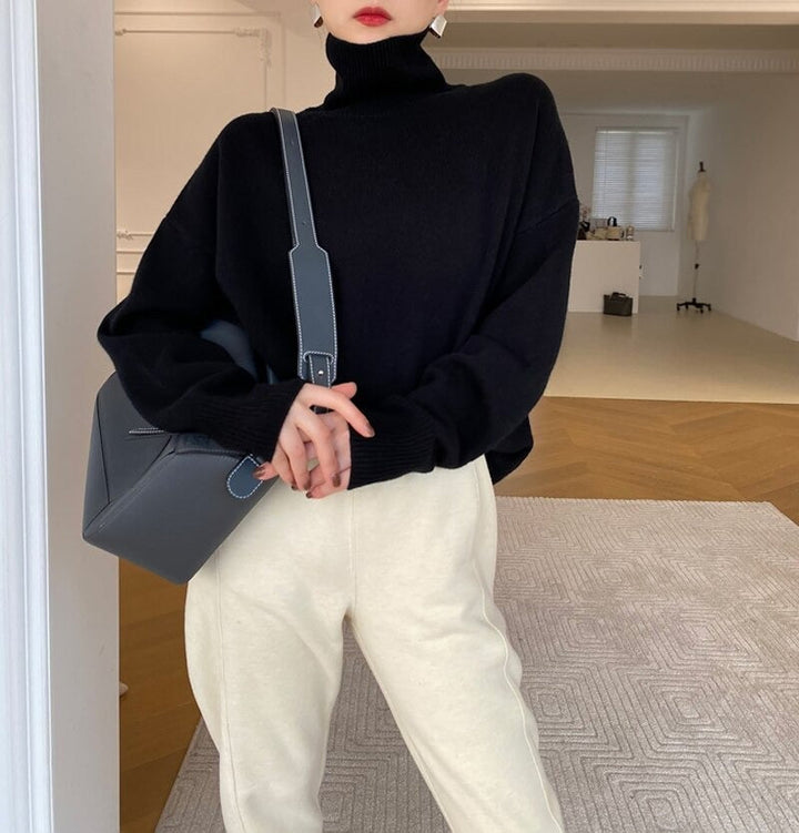 Women's Long-Sleeve Turtleneck Sweater