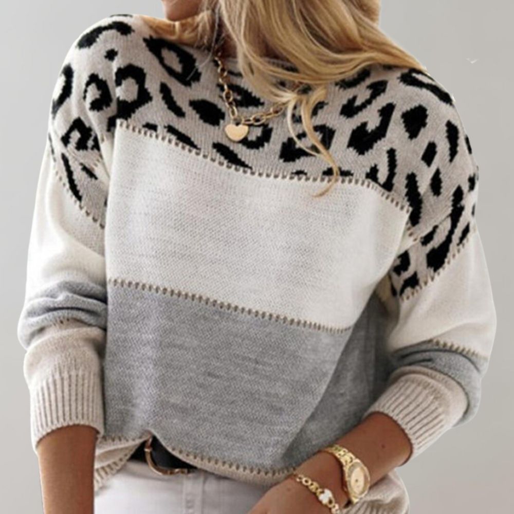 Cheyenne - Comfortable Leopard Print Sweater