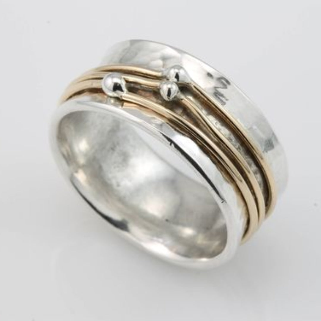 Lidia - Silver Ring with Vintage Gold Plating