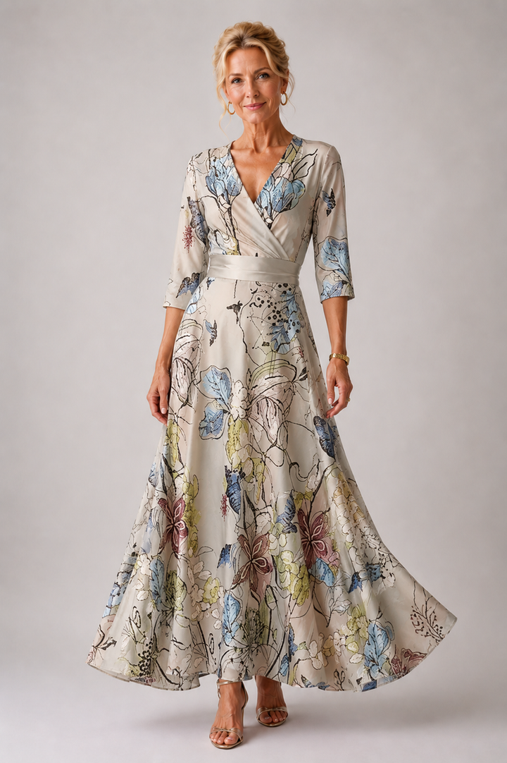 Ysa | Women's Floral V-Neck Dress