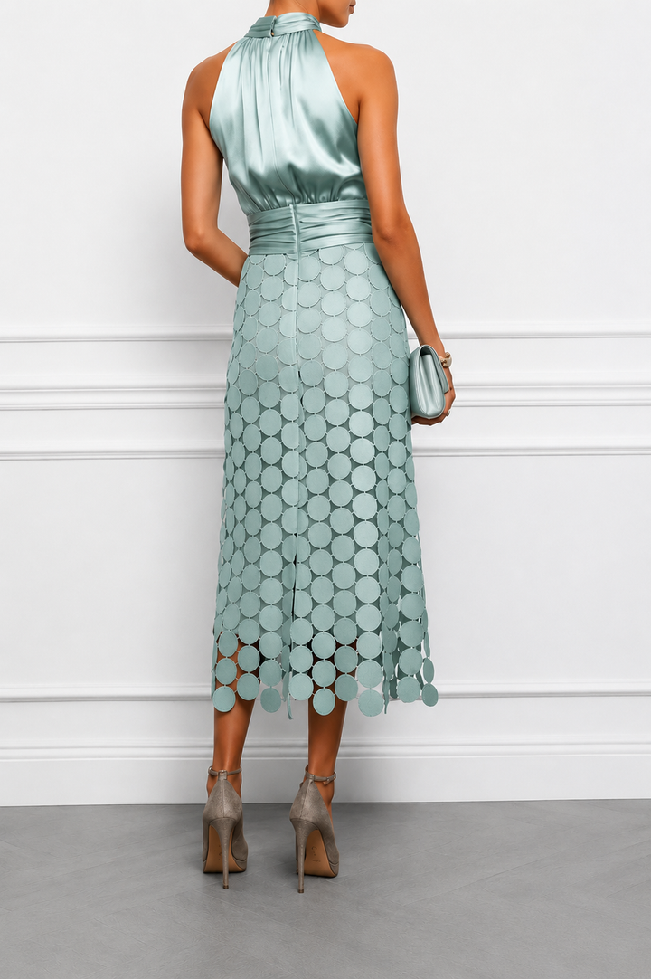 Céline | Damen Halter Midi Kleid