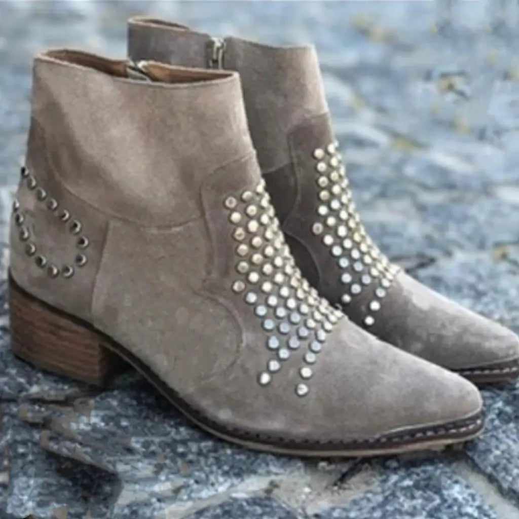 STUDDED ANKLE BOOTS