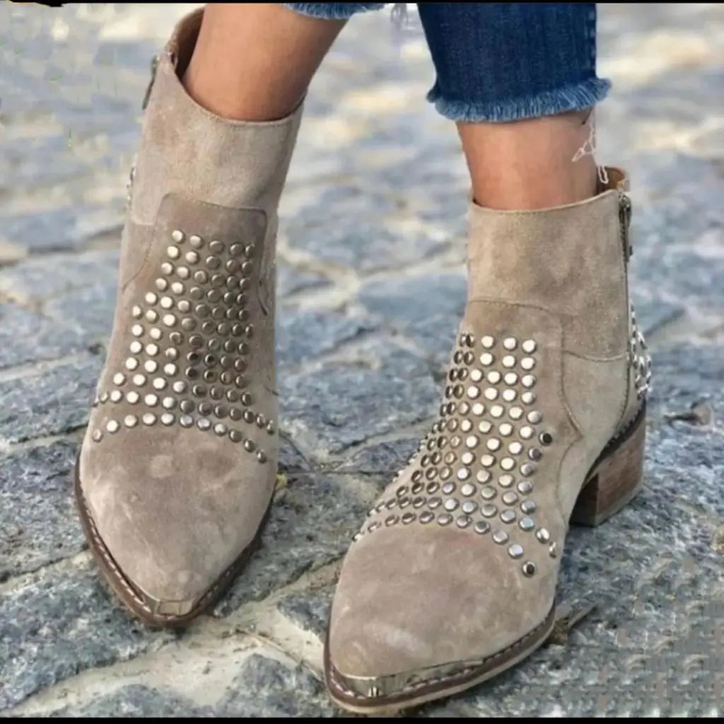 STUDDED ANKLE BOOTS