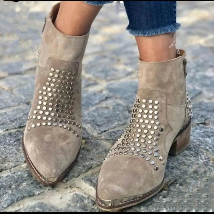 STUDDED ANKLE BOOTS