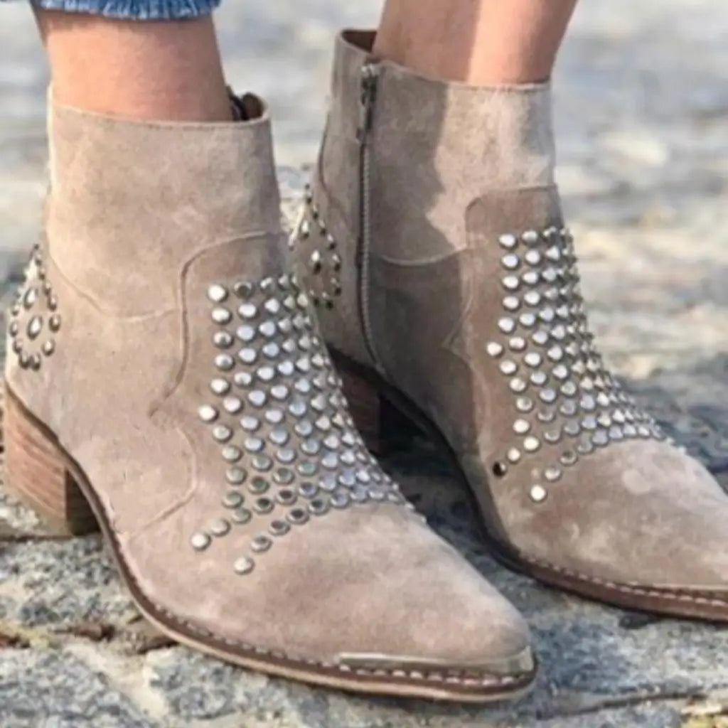 STUDDED ANKLE BOOTS