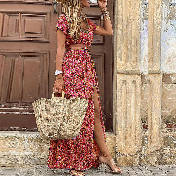 Liora | Hippie Style Maxi Ibiza Dress + FREE Belt