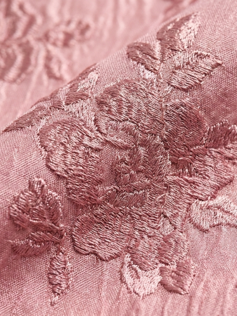Xanthea | Short-sleeved, tailored, floral-textured maxi dress