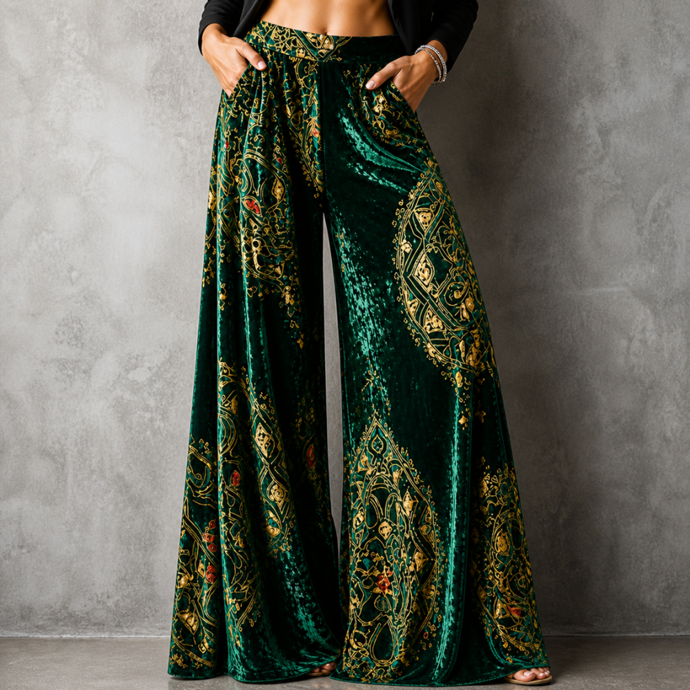 Maude - Coastal Boho™ Relaxed Wide-Leg Trousers