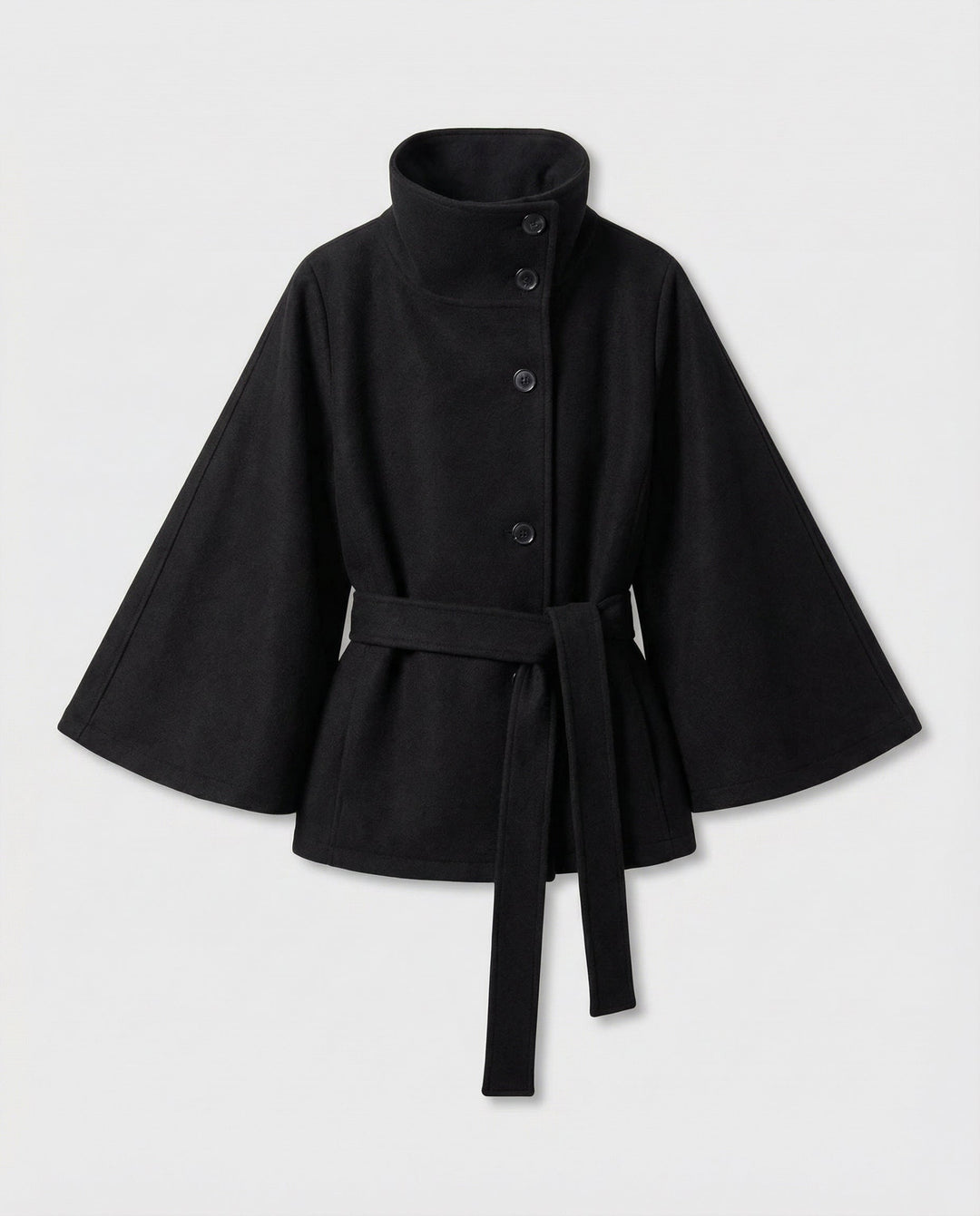 Women's cape jacket with belt