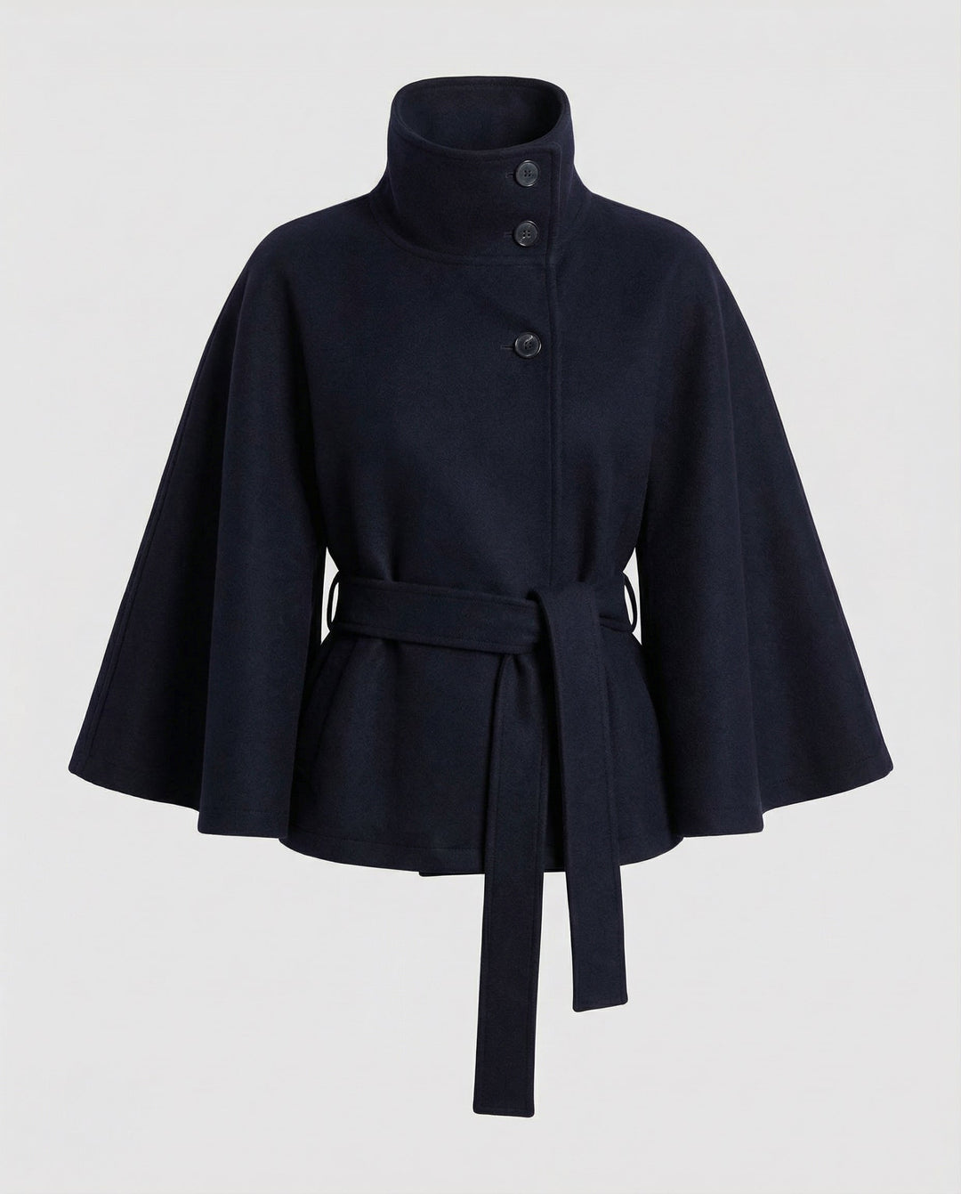 Women's cape jacket with belt
