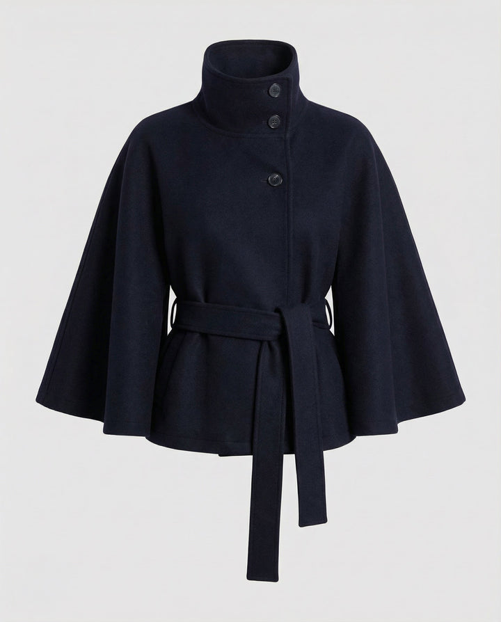Women's cape jacket with belt