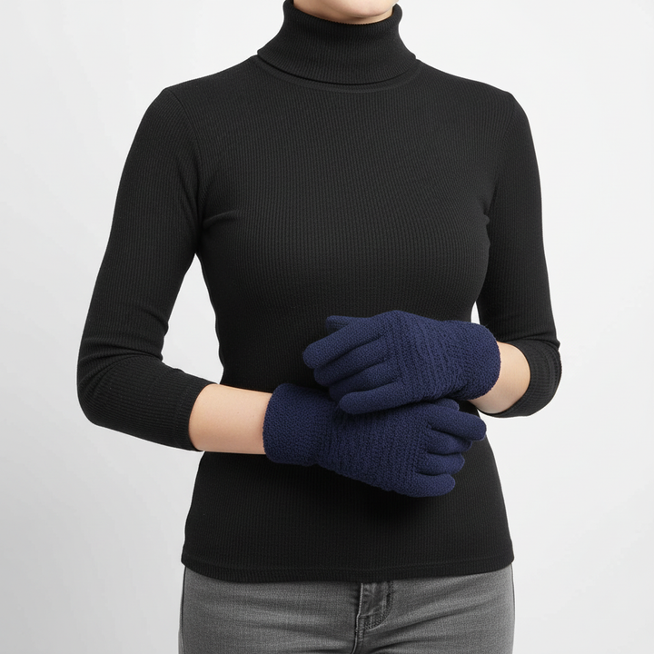 Touchscreen-Handschuhe mit Zopfmuster