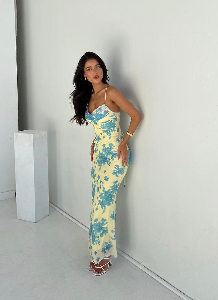 Aisling - Elegant Sleeveless Floral Dress