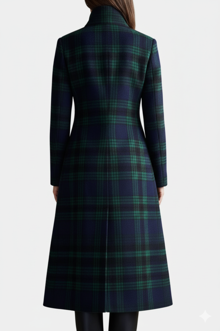 Milton | Two-Tone Plaid Midi Coat