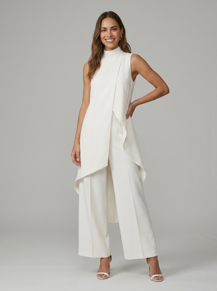 Sara | Women's Turtleneck Sleeveless Set