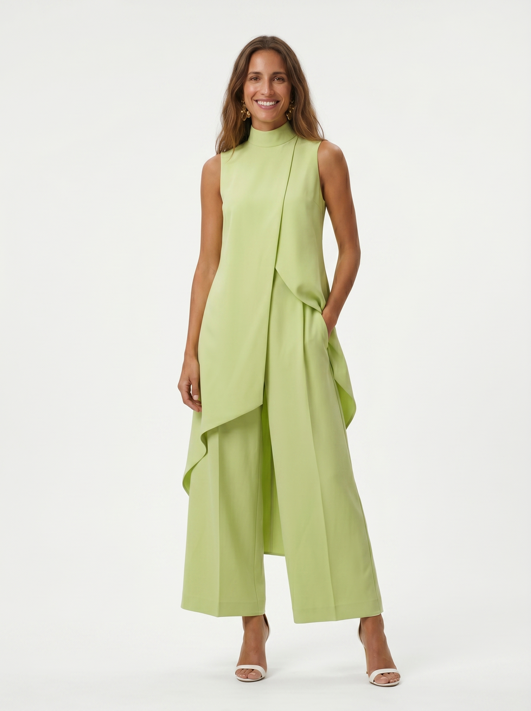 Sara | Women's Turtleneck Sleeveless Set