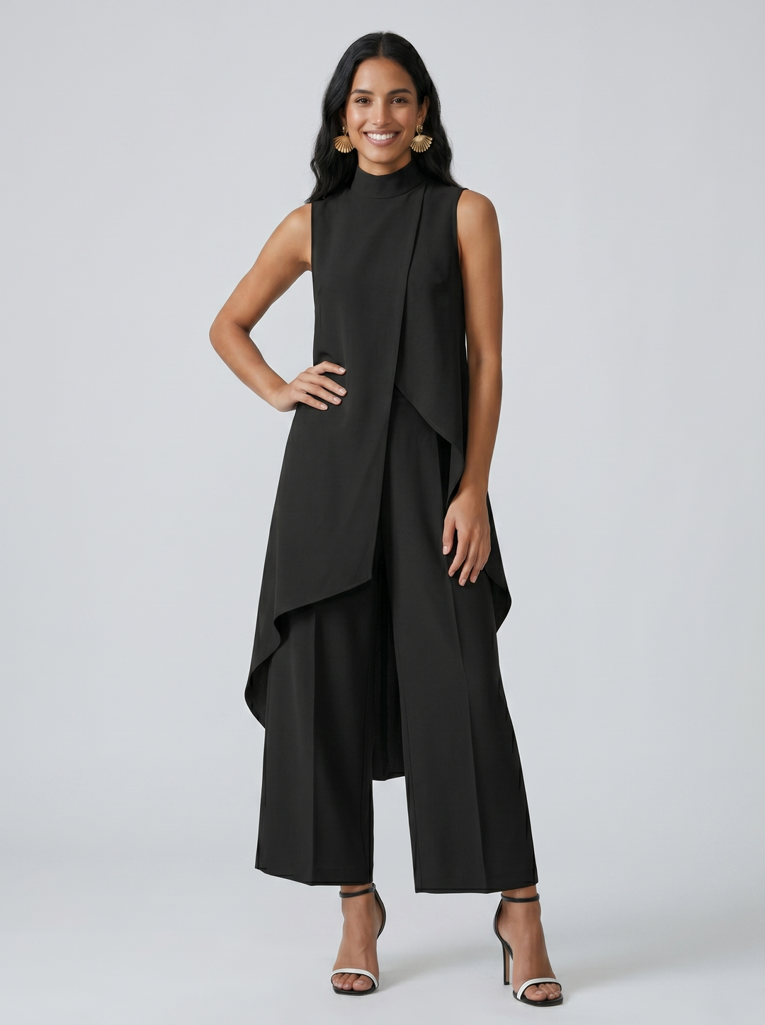 Sara | Women's Turtleneck Sleeveless Set