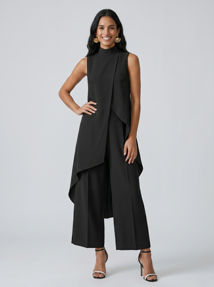 Sara | Women's Turtleneck Sleeveless Set