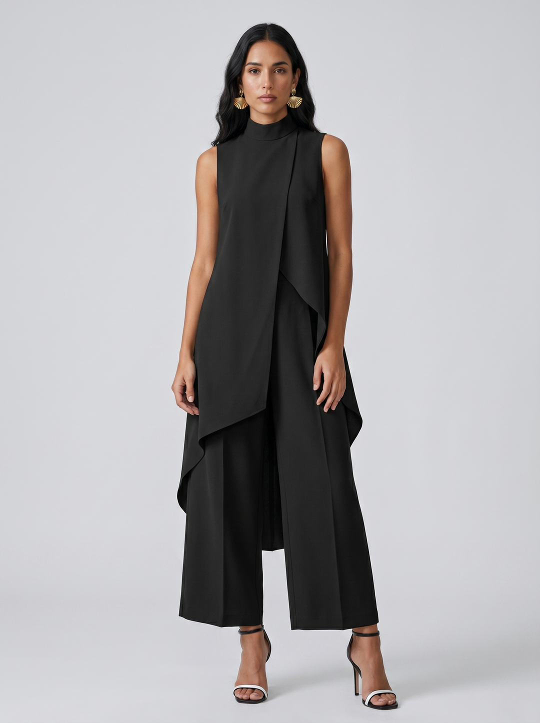 Sara | Women's Turtleneck Sleeveless Set