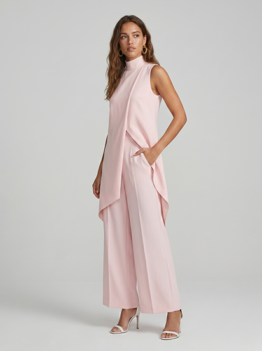 Sara | Women's Turtleneck Sleeveless Set