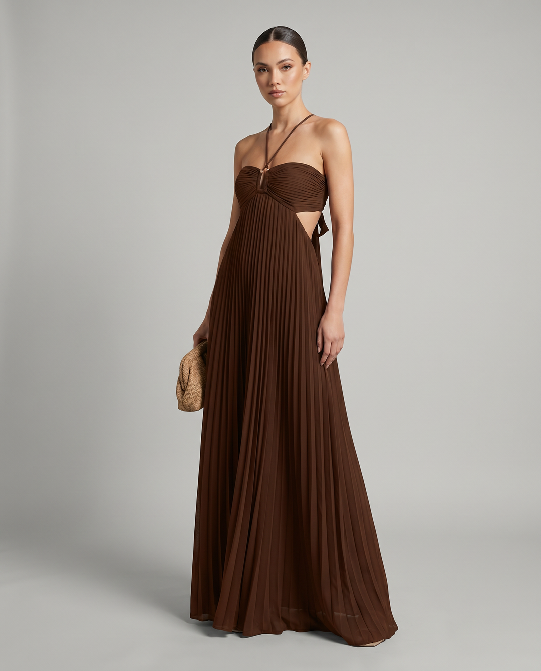 Ärmelloses Maxikleid mit Cut-Out für Damen