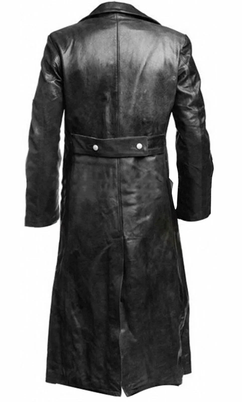 Men's Classic Leather Trench Coat - Jari