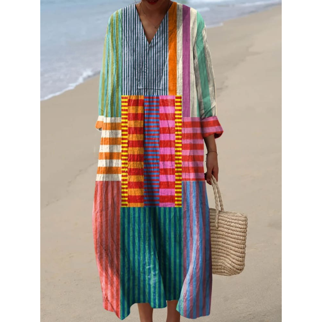 Katrin™ - Women's Vintage Style Geometric Dress