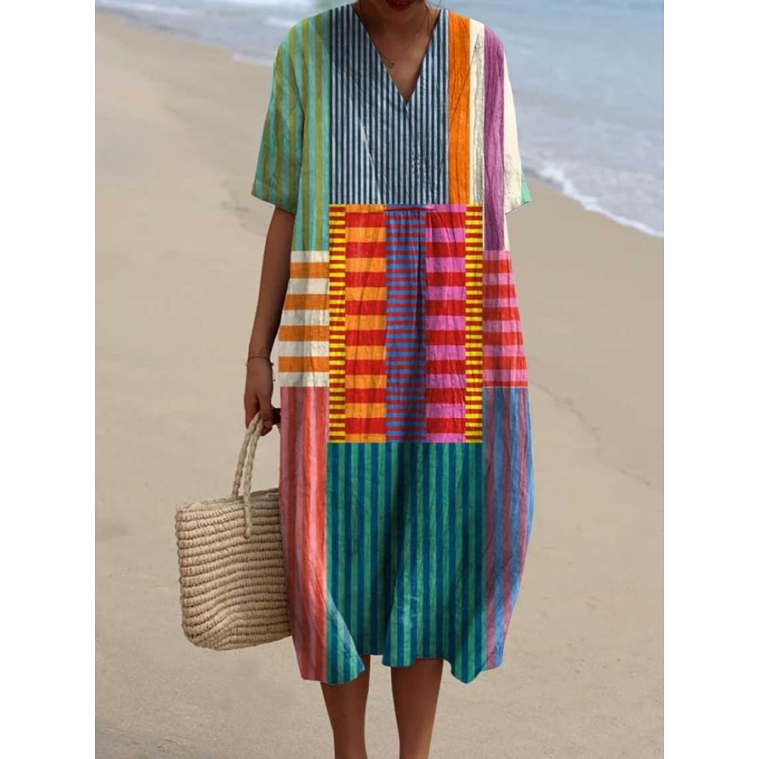 Katrin™ - Women's Vintage Style Geometric Dress