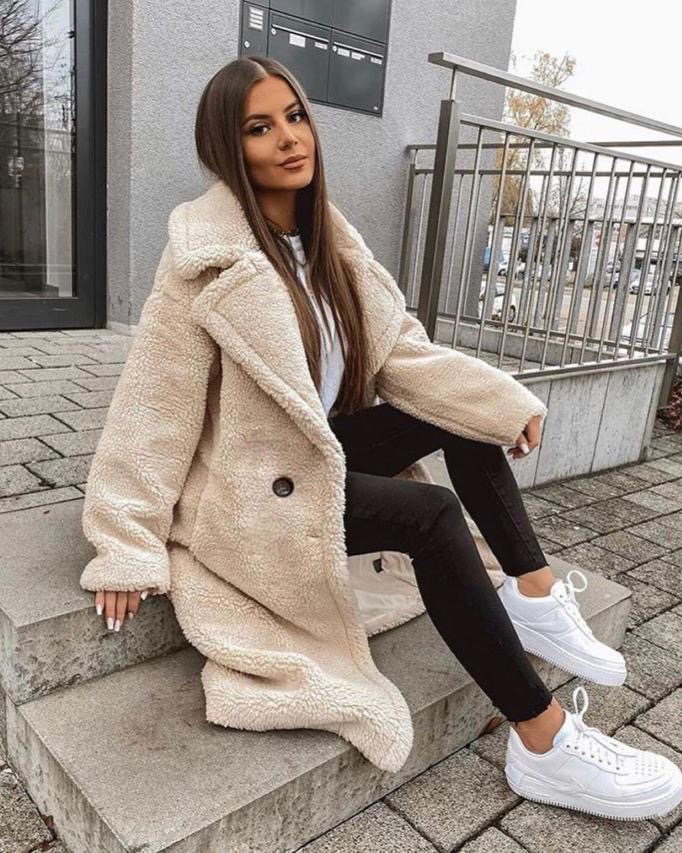 Zoe - Long Teddy Coat