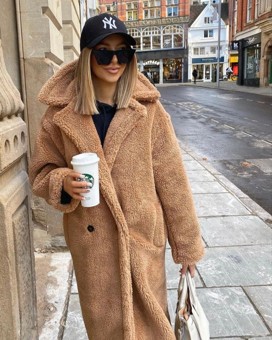 Zoe - Long Teddy Coat