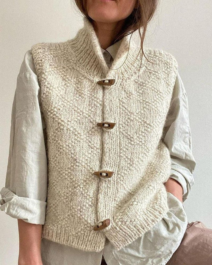 Ingrid™ - Cozy Knitted Sleeveless Cardigan