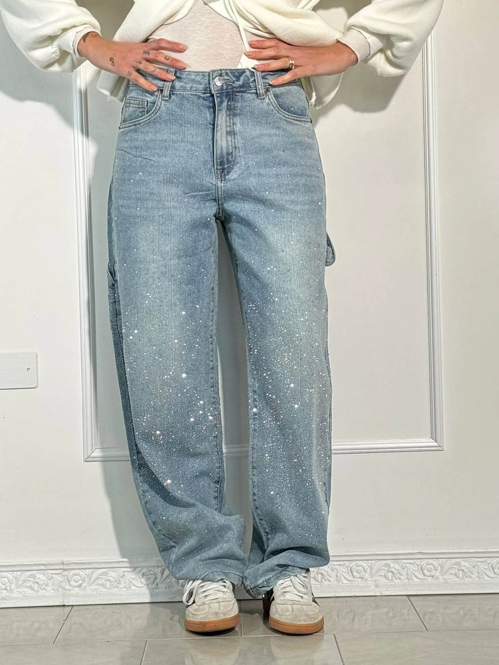 Violette™ - High-waisted wide-leg trousers with button pockets