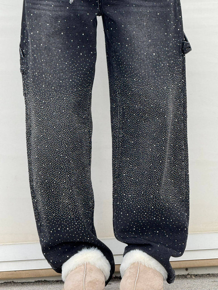 Violette™ - High-waisted wide-leg trousers with button pockets