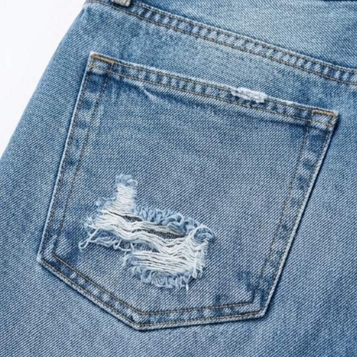Vivara™ – Vintage-inspired, cropped straight-leg jeans with fringe