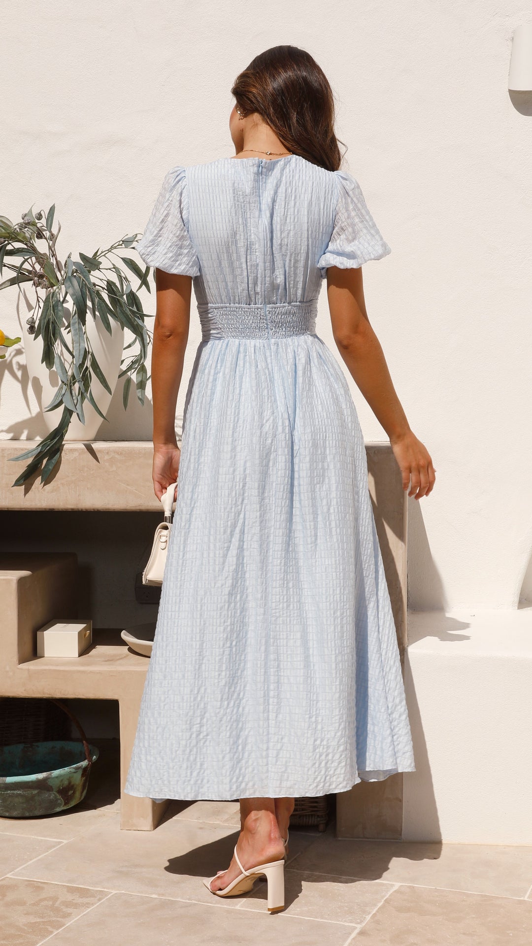 Yara | Women's V-Neck Button-Up Maxi Dress