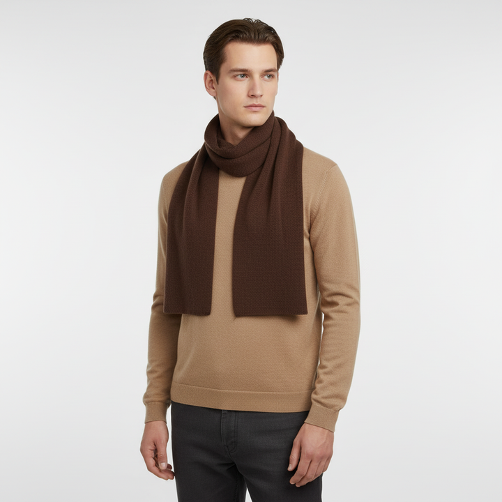 Langer Gestrickter Unisex Schal mit Rippenstruktur