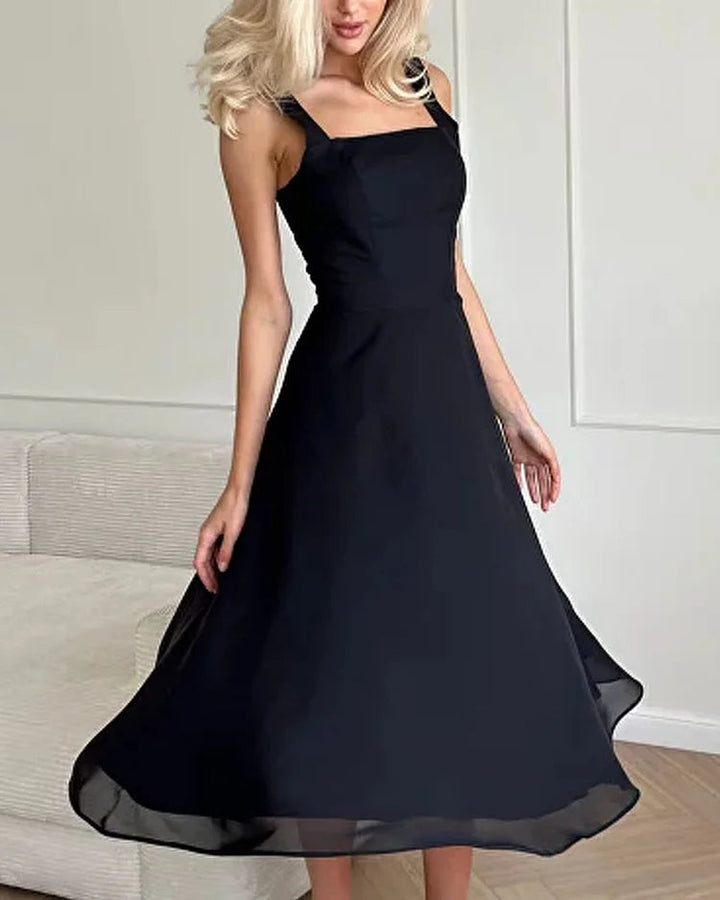 Damen Ärmelloses Maxikleid mit Quadrat-Ausschnitt