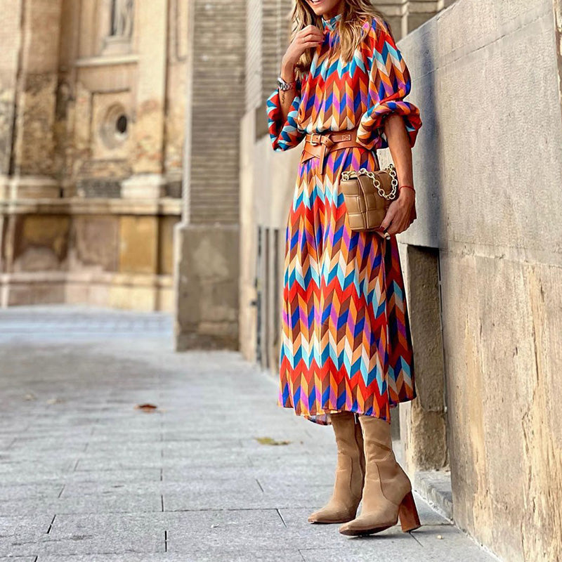 Baur Fashion House | Printed Formal Midi Dress