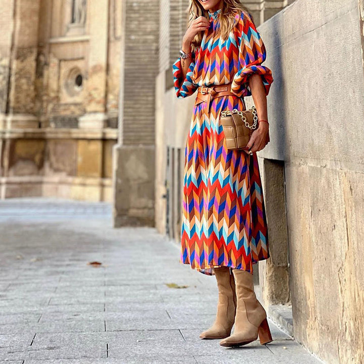 Baur Fashion House | Printed Formal Midi Dress