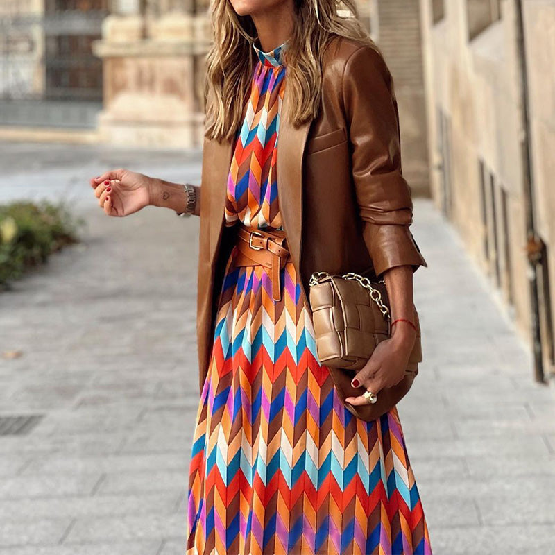 Baur Fashion House | Printed Formal Midi Dress