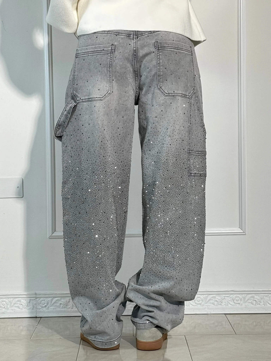 Violette™ - High-waisted wide-leg trousers with button pockets