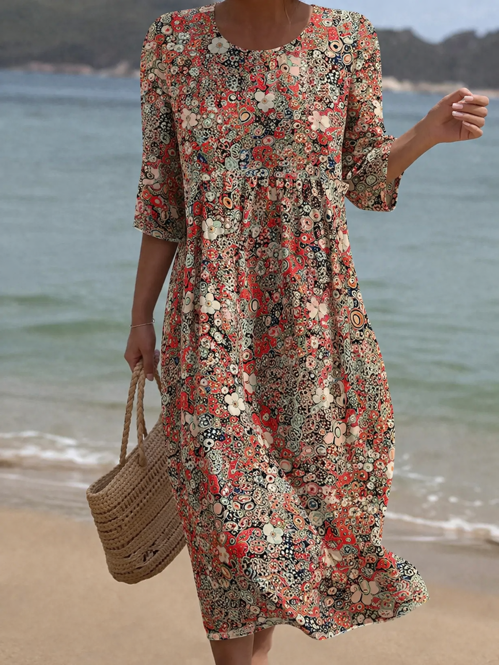 Queenie | Elegant Floral Design Dress