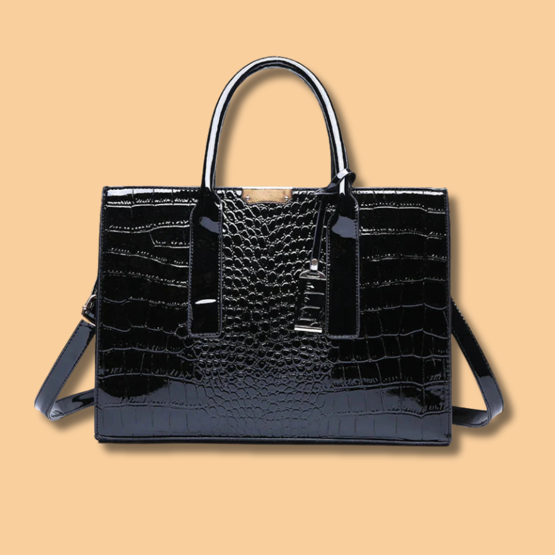 New York Crocodile Embossed Handbag