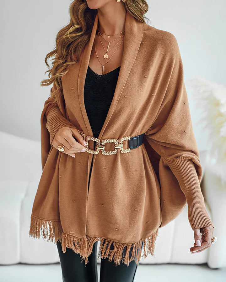 Women's Fringed Poncho