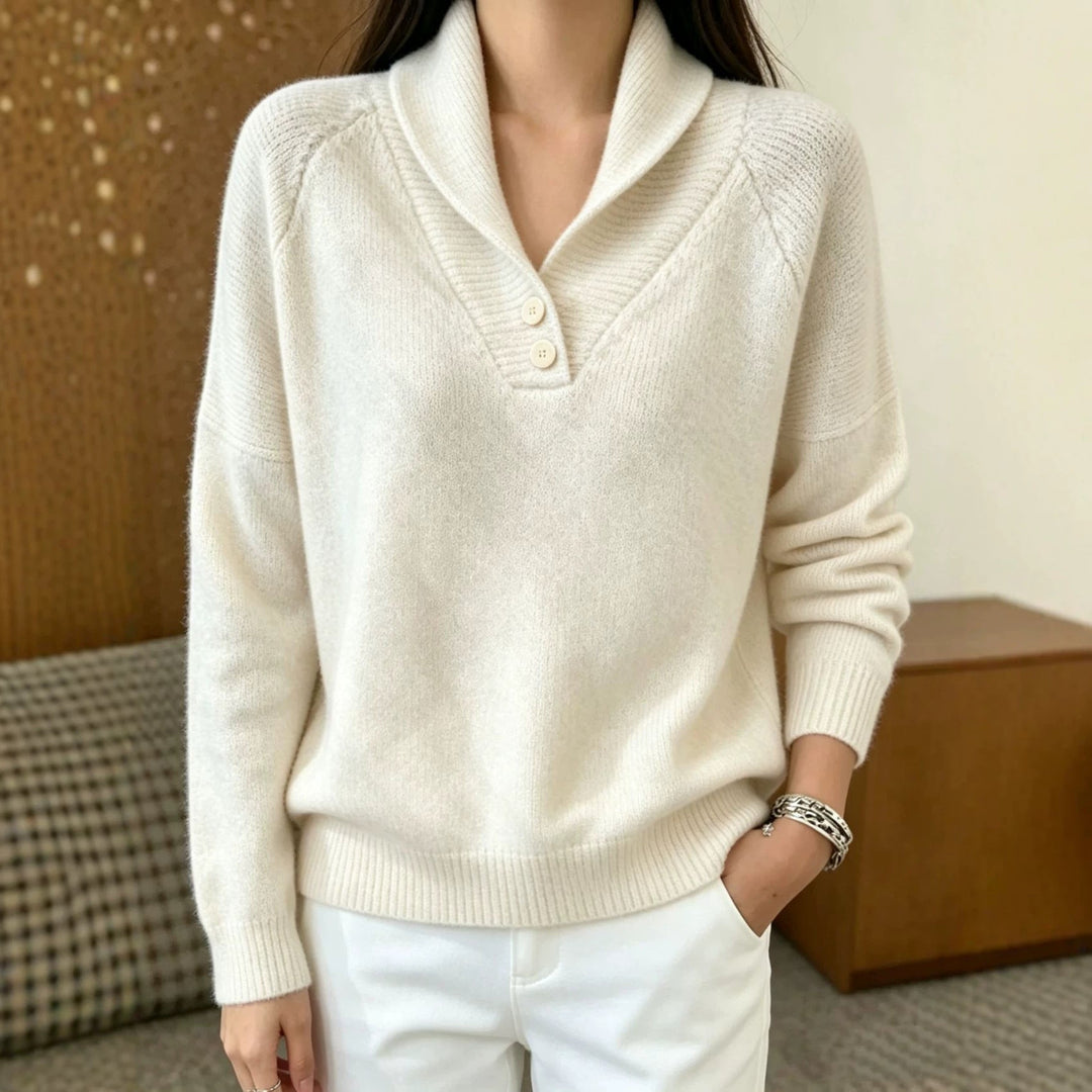 Martha | Women's Long-Sleeve Sweater with Buttons